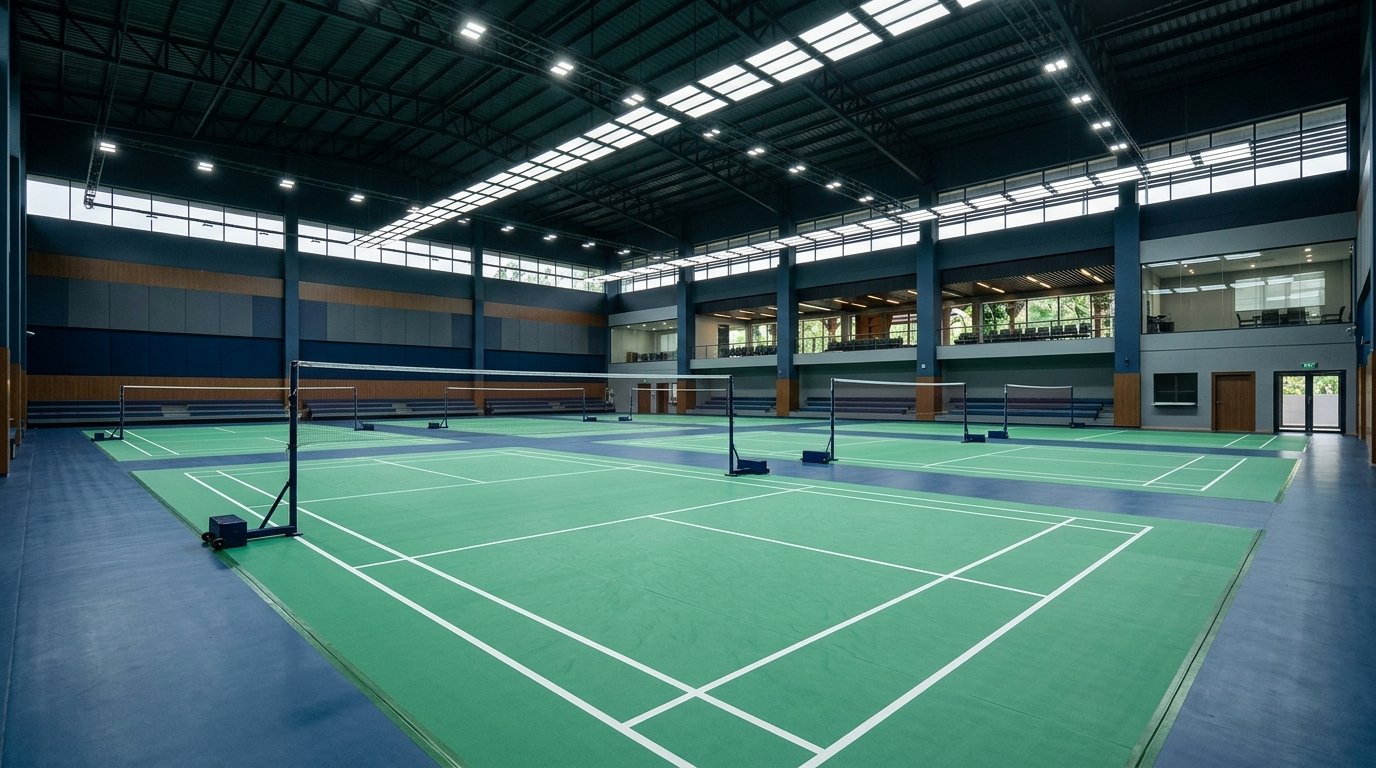AJS Sports Indoor Badminton Arena in Kakkanad, Kochi
